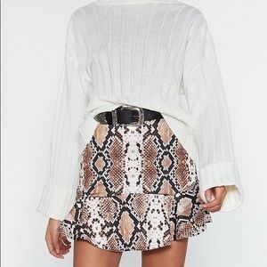 Nasty Gal Snake Print Skirt